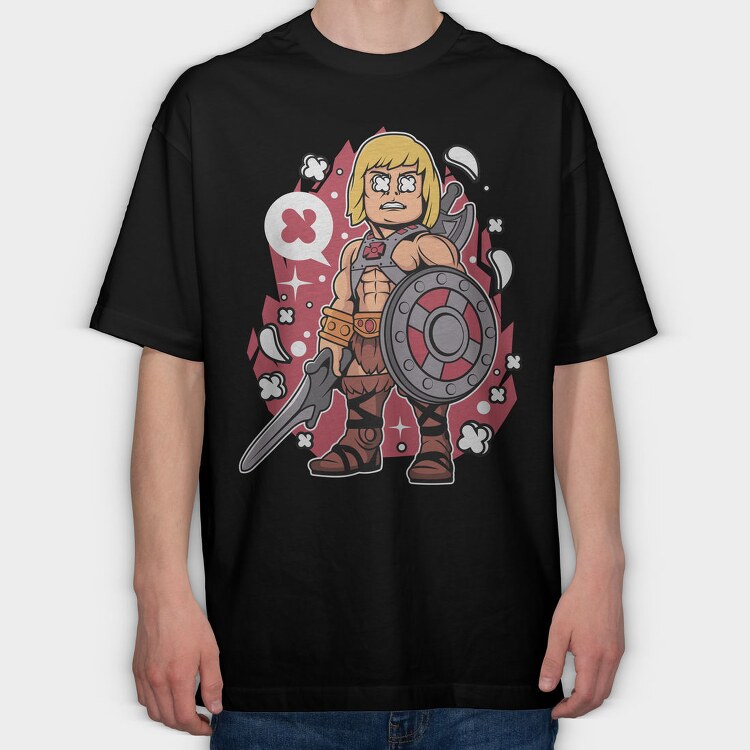 He Man Warrior, Tricou Oversize Barbati (Unisex)