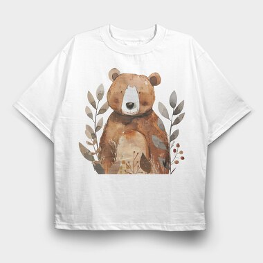 Bear Friends Forest, Tricou Oversize Barbati (Unisex)