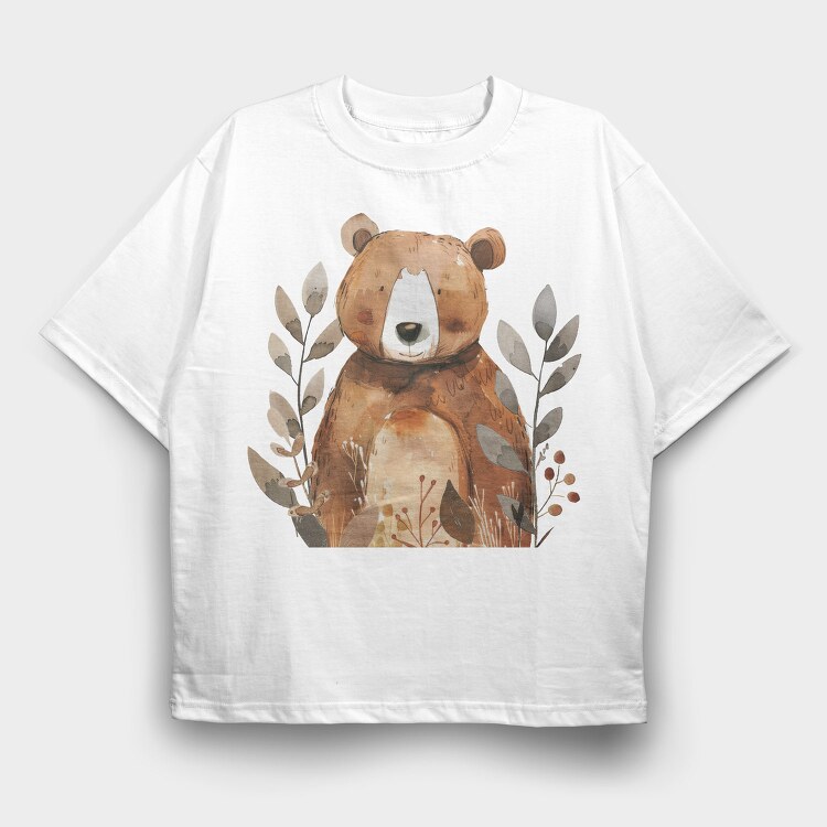 Bear Friends Forest, Tricou Oversize Barbati (Unisex)