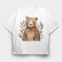 Bear Friends Forest, Tricou Oversize Barbati (Unisex)