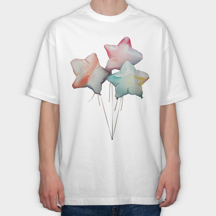 Balloons Star 33, Tricou Oversize Barbati (Unisex)
