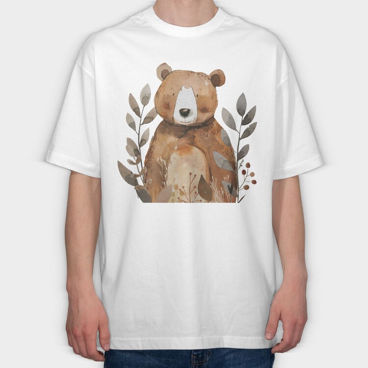 Bear Friends Forest, Tricou Oversize Barbati (Unisex)