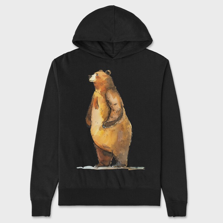 Bear Looking Wise, Hanorac Oversize Barbati (Unisex)