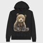 Bear Sitting Calm, Hanorac Oversize Barbati (Unisex)