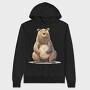Bear Sitting Wise, Hanorac Oversize Barbati (Unisex)