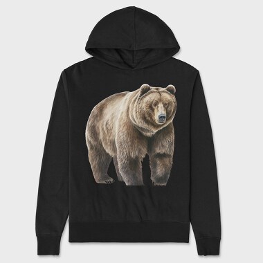 Bear Standing Pose, Hanorac Oversize Barbati (Unisex)