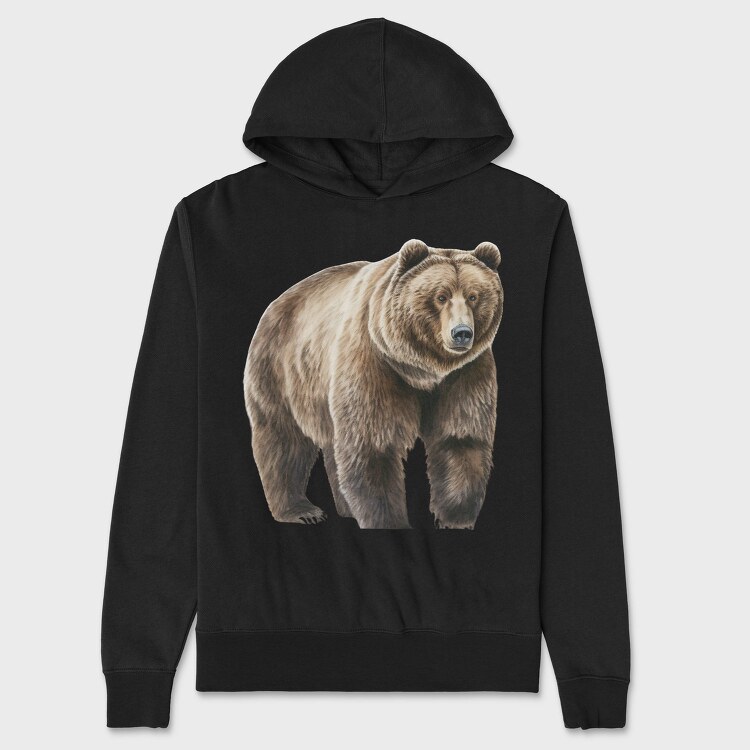 Bear Standing Pose, Hanorac Oversize Barbati (Unisex)