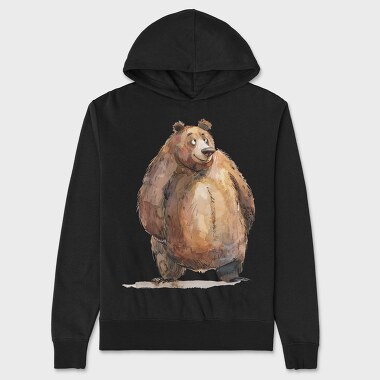 Bear Standing Wise, Hanorac Oversize Barbati (Unisex)