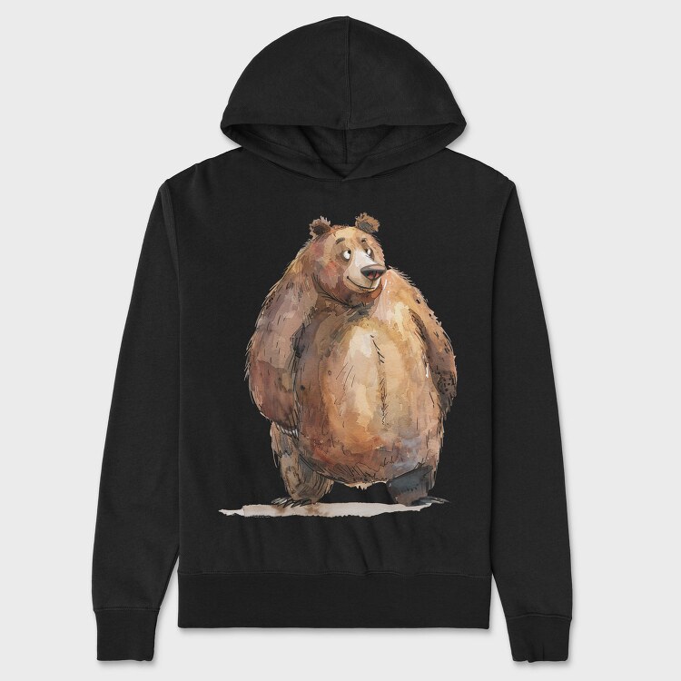 Bear Standing Wise, Hanorac Oversize Barbati (Unisex)