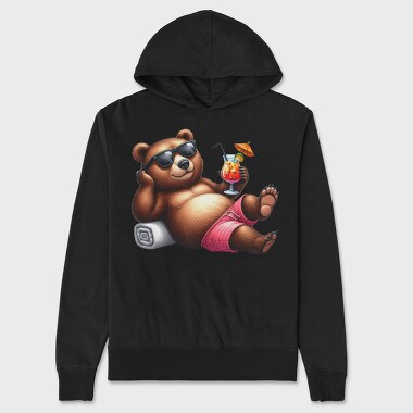 Bear Sunglasses Cocktail, Hanorac Oversize Barbati (Unisex)