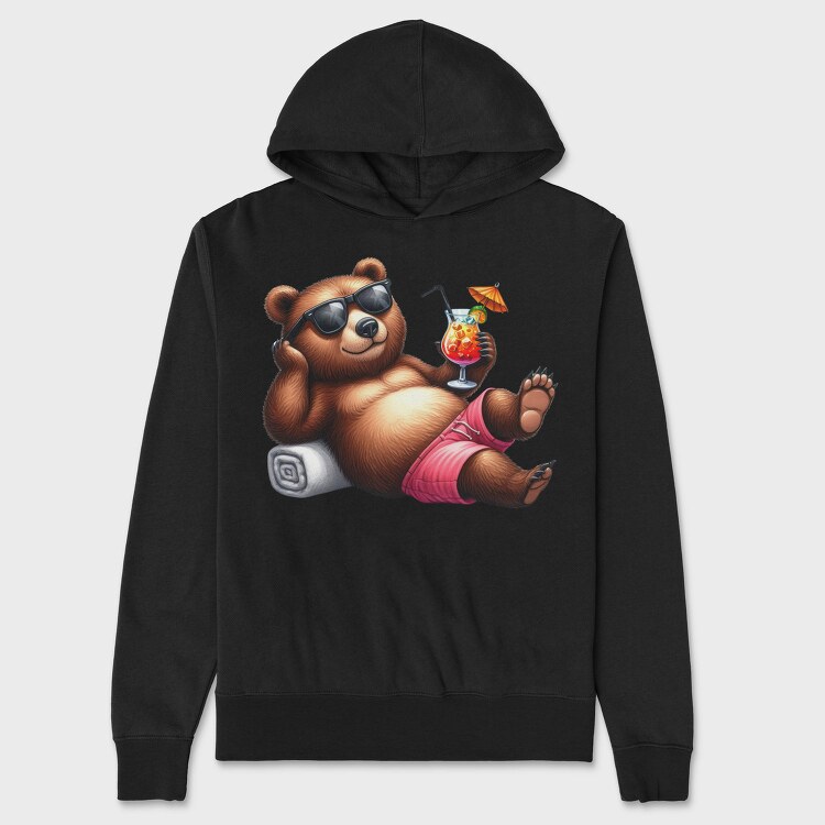 Bear Sunglasses Cocktail, Hanorac Oversize Barbati (Unisex)