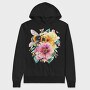 Bees Flowers Bouquet, Hanorac Oversize Barbati (Unisex)