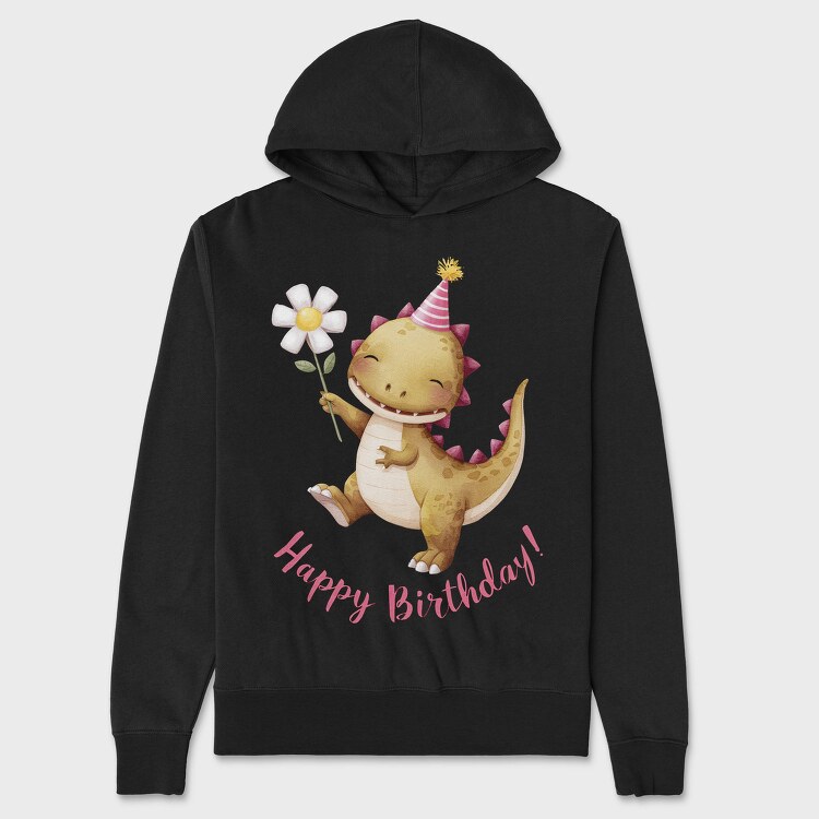 Birthday Dino Party, Hanorac Oversize Barbati (Unisex)