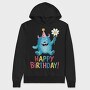 Birthday Monster Flower, Hanorac Oversize Barbati (Unisex)