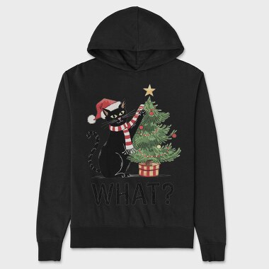 Black Cat Christmas, Hanorac Oversize Barbati (Unisex)
