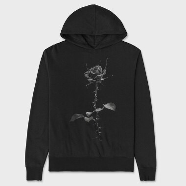 Black Rose Gothic, Hanorac Oversize Barbati (Unisex)