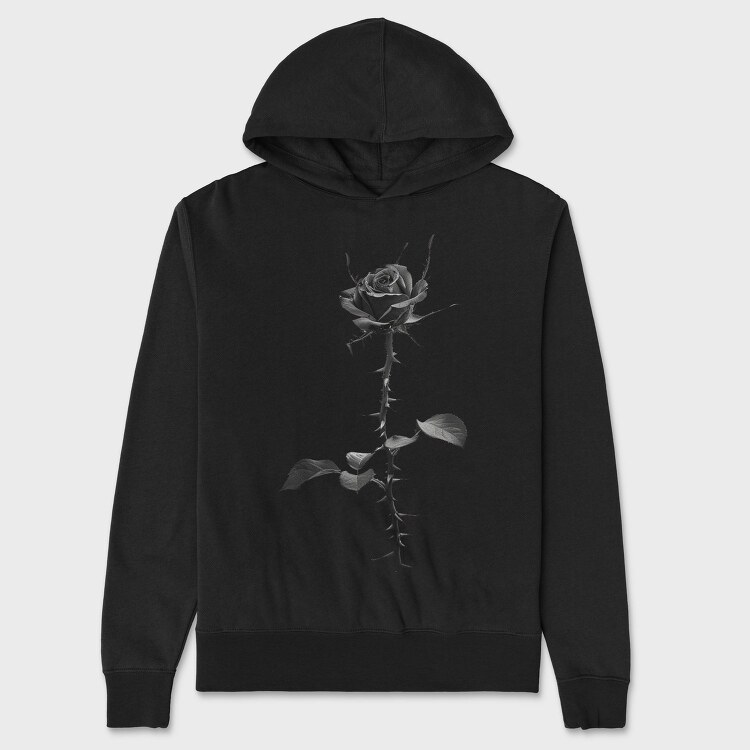 Black Rose Gothic, Hanorac Oversize Barbati (Unisex)