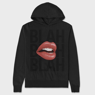 Blah Lips Bite, Hanorac Oversize Barbati (Unisex)