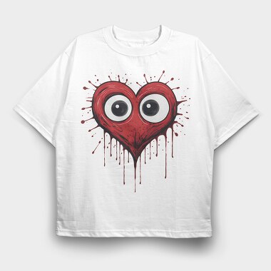 Bleeding Heart Eyes, Tricou Oversize Barbati (Unisex)
