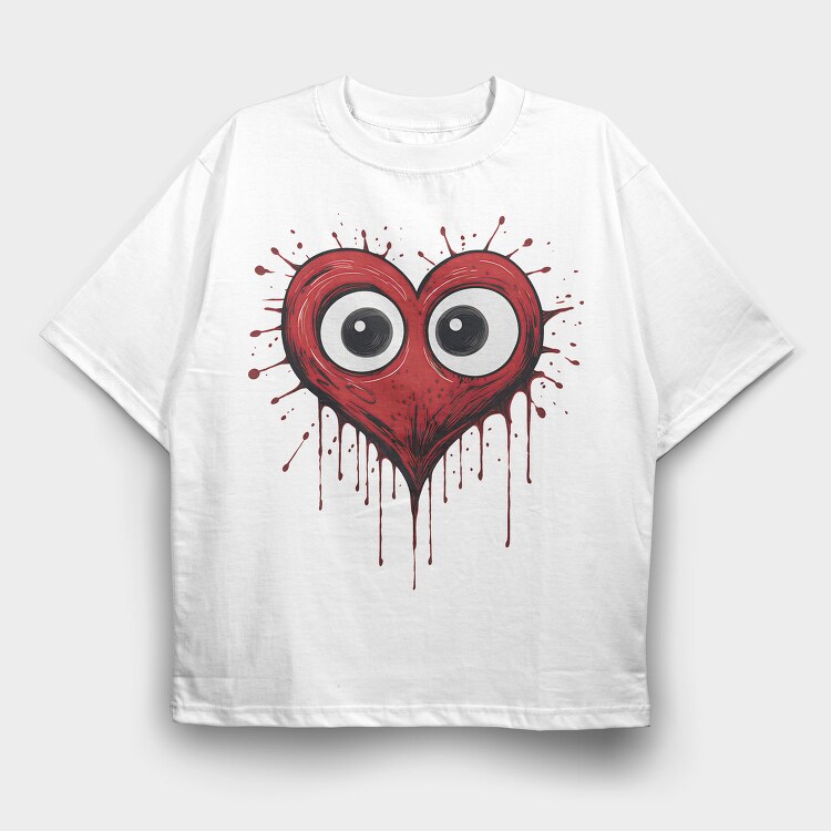 Bleeding Heart Eyes, Tricou Oversize Barbati (Unisex)