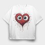 Bleeding Heart Eyes, Tricou Oversize Barbati (Unisex)