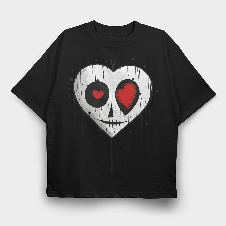 Bleeding Heart Sublimation, Tricou Oversize Barbati (Unisex)