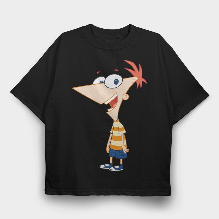 Phineas and Ferb 3, Tricou Oversize Barbati (Unisex)