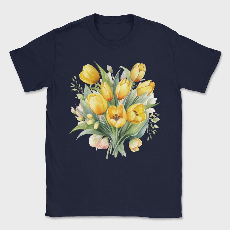 Bloom Spring Tulips, Tricou Barbati (Unisex)