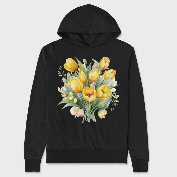 Bloom Spring Tulips, Hanorac Oversize Barbati (Unisex)