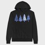 Blue Christmas Trees, Hanorac Oversize Barbati (Unisex)
