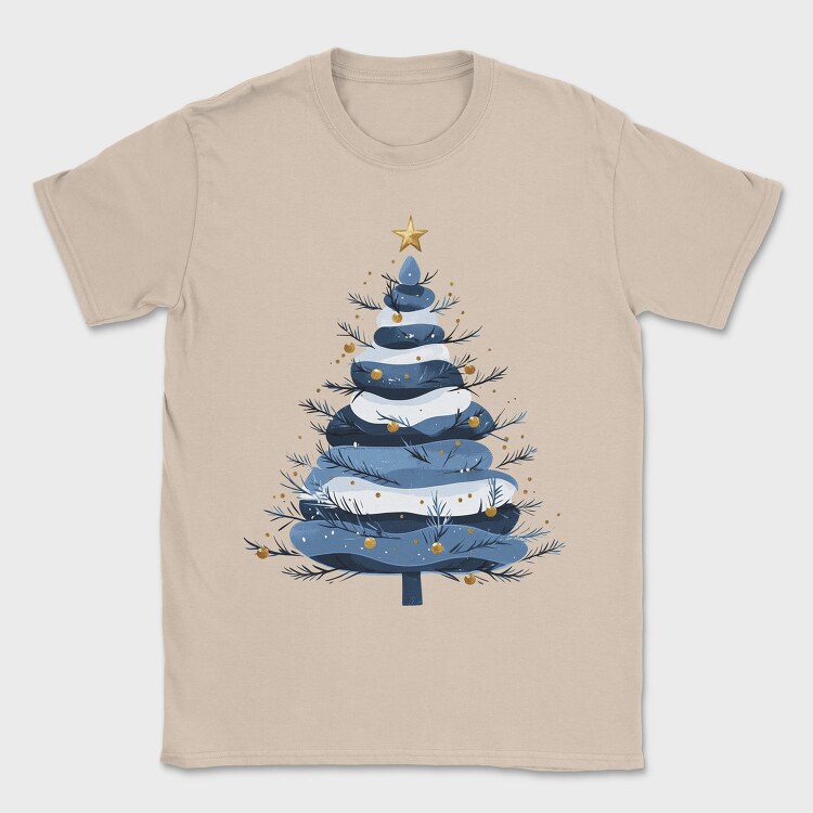 Blue Snow Serenity Tree, Tricou Barbati (Unisex)