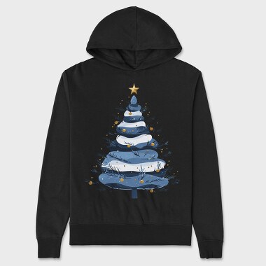 Blue Snow Serenity Tree, Hanorac Oversize Barbati (Unisex)