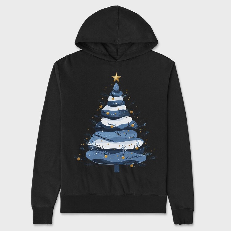 Blue Snow Serenity Tree, Hanorac Oversize Barbati (Unisex)