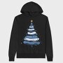 Blue Snow Serenity Tree, Hanorac Oversize Barbati (Unisex)