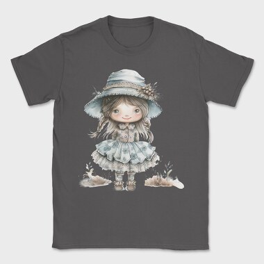 Blue Vintage Girl, Tricou Barbati (Unisex)