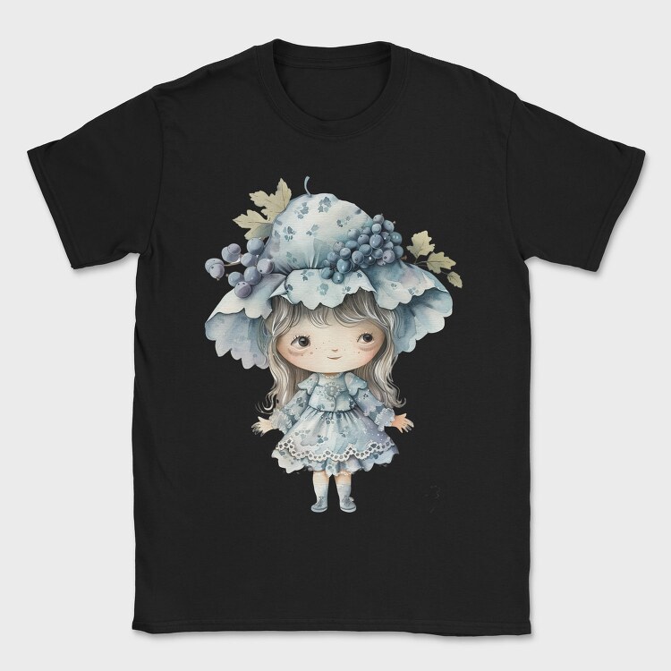 Blue Whimsical Girl, Tricou Barbati (Unisex)