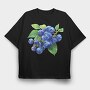 Blueberries Branch, Tricou Oversize Barbati (Unisex)