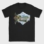 Boat Mountain Reflection, Tricou Barbati (Unisex)