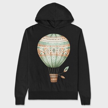 Boho Balloon Bear, Hanorac Oversize Barbati (Unisex)