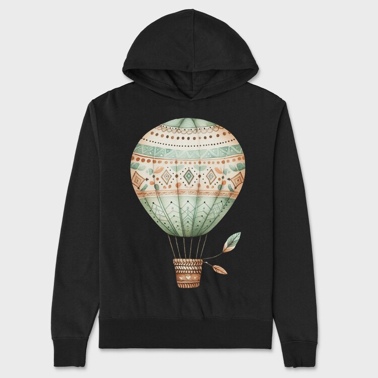 Boho Balloon Bear, Hanorac Oversize Barbati (Unisex)