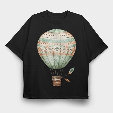 Boho Balloon Bear, Tricou Oversize Barbati (Unisex)