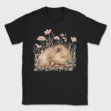 Boho Cuddly Capybara, Tricou Barbati (Unisex)