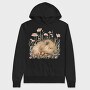 Boho Cuddly Capybara, Hanorac Oversize Barbati (Unisex)