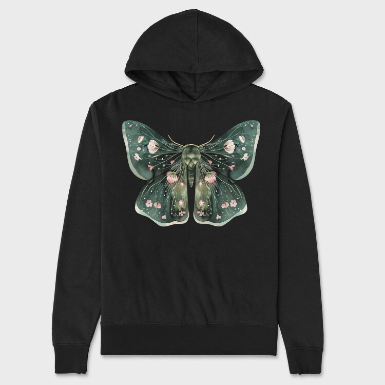 Boho Fantasy Moth, Hanorac Oversize Barbati (Unisex)
