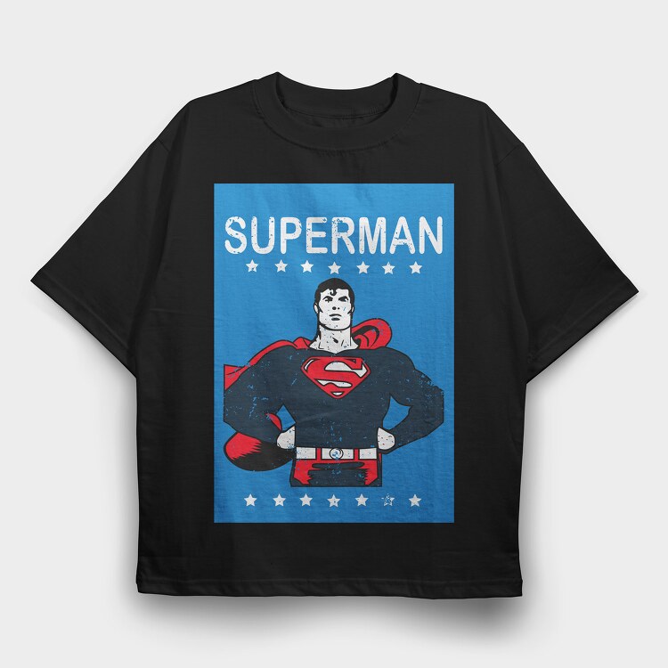 Superman 9, Tricou Oversize Barbati (Unisex)