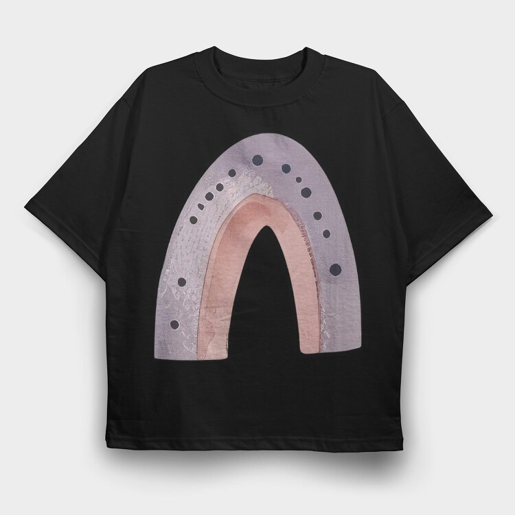Boho Heart Clip, Tricou Oversize Barbati (Unisex)