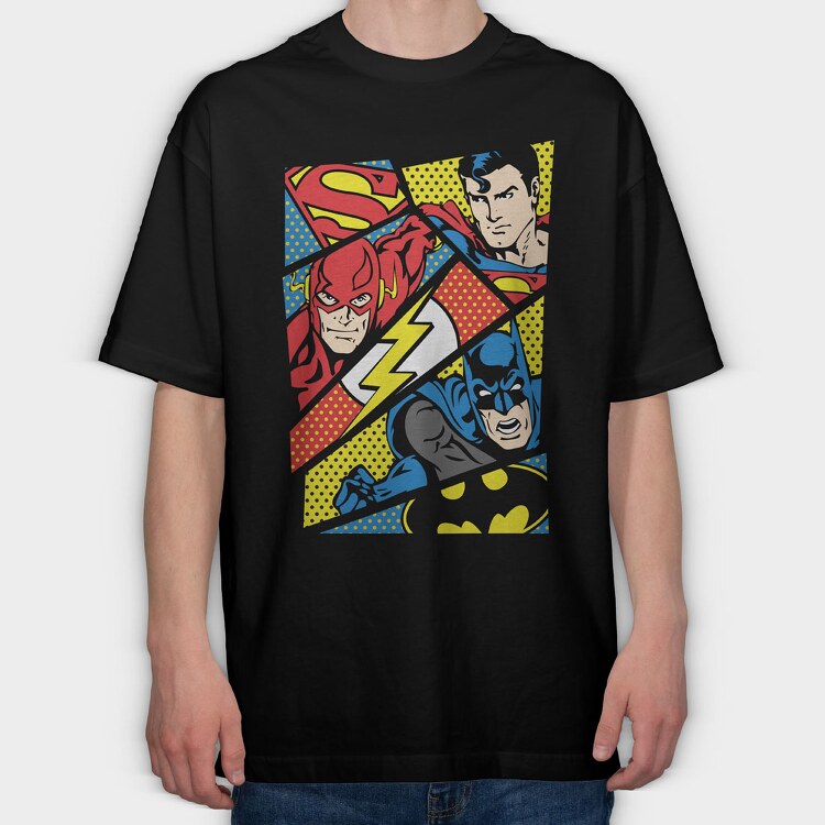 Superman Batman, Tricou Oversize Barbati (Unisex)
