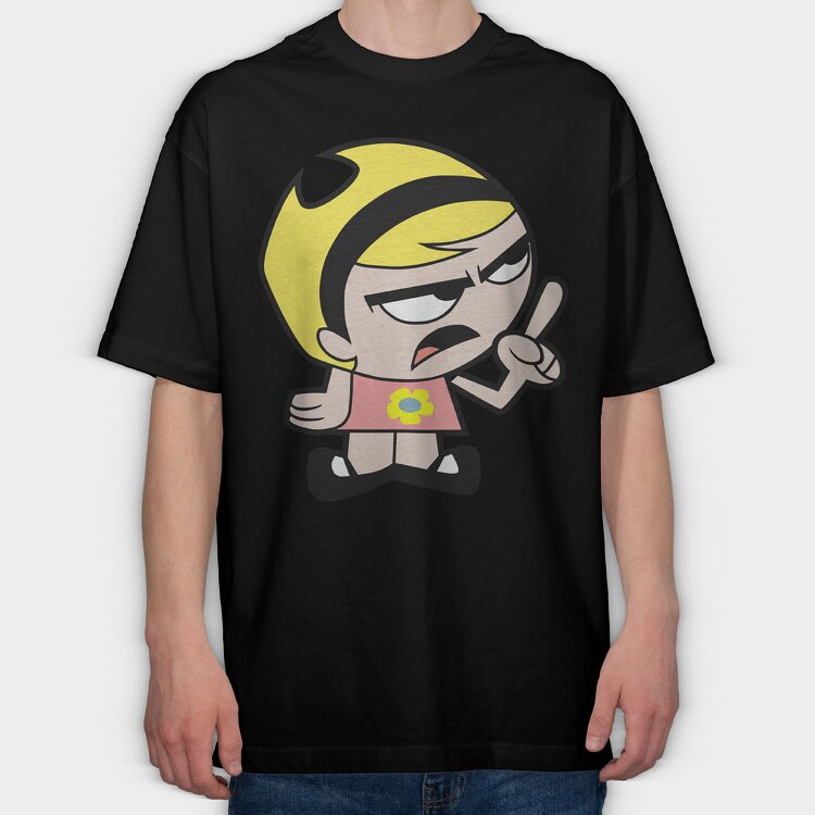 Cartoon Retro Billy and Mandy 1, Tricou Oversize Barbati (Unisex)