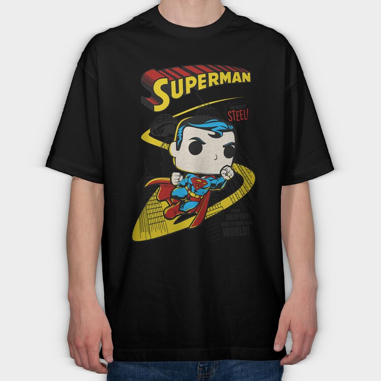 Superman Comics, Tricou Oversize Barbati (Unisex)