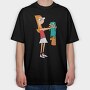 Phineas and Ferb 8, Tricou Oversize Barbati (Unisex)